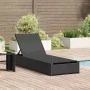 Tumbona Negra 60x200x27 cm de Ratán Sintético by , Loungers - Ref: Foro24-42004125, Price: 170,28 €, Discount: -5%%