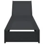 Tumbona Negra 60x200x27 cm de Ratán Sintético by , Loungers - Ref: Foro24-42004125, Price: 170,28 €, Discount: -5%%