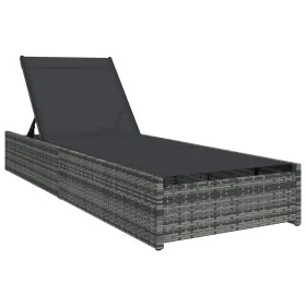 Tumbona Gris 60x200x27 cm Poliratán de , Tumbonas - Ref: Foro24-42004126, Precio: 173,73 €, Descuento: -5%%