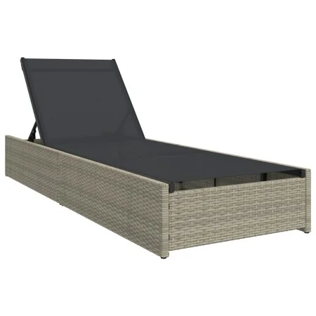 Tumbona Beige 60x200x27 cm de Ratán Poliéster by , Loungers - Ref: Foro24-42004127, Price: 173,22 €, Discount: %