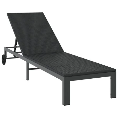 Tumbona con Ruedas Negra de Poliratán von , Liegen - Ref: Foro24-42004129, Preis: 119,89 €, Rabatt: -5%%