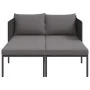 Tumbona con cojines para 2 personas Anthracite 115x153x69,5 cm Acero von , Liegen - Ref: Foro24-42004135, Preis: 255,98 €, Ra...