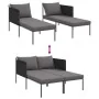 Tumbona con cojines para 2 personas Anthracite 115x153x69,5 cm Acero von , Liegen - Ref: Foro24-42004135, Preis: 255,98 €, Ra...