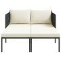 Tumbona con cojines para 2 personas color antracita 115x153x69,5 cm de acero | Foro24.es | Tu tienda online para hogar, jardín y más Foro24.es