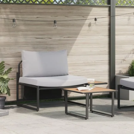 Juego de Sofás de Jardín de 2 Piezas con Asiento Individual y Cojines Gris Claro | Foro24.es | Tu tienda online para hogar, jardín y más Foro24.es