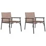 Sillas de jardín 2 pcs Negro 79x56x73,5 cm Ratán Poliéster | Foro24.es | Tu tienda online para hogar, jardín y más Foro24.es