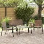 Set de café para exteriores de 4 piezas en ratán y acero marrón | Foro24.es | Tu tienda online para hogar, jardín y más Foro24.es