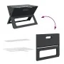 Parrilla BBQ de Carbón - Plegable, Negra, 46x30x31 cm, Hecha de Acero | Foro24.es | Tu tienda online para hogar, jardín y más Foro24.es