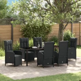 Conjunto de comedor de jardín con cojines de