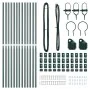 Conjunto de Postes de Cerca Conjunto de 13 Verde Metal | Foro24.es | Tu tienda online para hogar, jardín y más Foro24.es