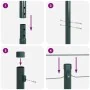 Conjunto de Postes de Cerca Conjunto de 13 Verde Metal | Foro24.es | Tu tienda online para hogar, jardín y más Foro24.es