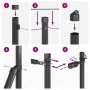 Set de postes de cercado 13 Pcs Gris Acero | Foro24.es | Tu tienda online para hogar, jardín y más Foro24.es