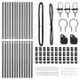 Set de postes de cercas Set de 13 Gris Acero | Foro24.es | Tu tienda online para hogar, jardín y más Foro24.es