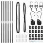 Juego de postes de cercas Set de 7 Gris Metal | Foro24.es | Tu tienda online para hogar, jardín y más Foro24.es