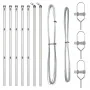 Set de postes de cerca Set de 7 Plateado Acero galvanizado | Foro24.es | Tu tienda online para hogar, jardín y más Foro24.es