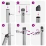 Set de postes de cerca Set de 7 Plateado Acero galvanizado | Foro24.es | Tu tienda online para hogar, jardín y más Foro24.es