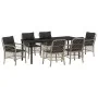 Set de Comedor de Jardín de 7 Piezas con Cojines Gris Claro Poliratán von , Gartenstühle - Ref: Foro24-3380244, Preis: 724,43...