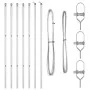 Juego de Postes de Cerca Set de 7 Plateado Acero galvanizado | Foro24.es | Tu tienda online para hogar, jardín y más Foro24.es