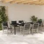 Set de Comedor de Jardín de 7 Piezas con Cojines Gris Claro Poliratán von , Gartenstühle - Ref: Foro24-3380244, Preis: 724,43...