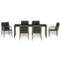 Set de Comedor de Jardín de 7 Piezas con Cojines Gris Claro Poliratán von , Gartenstühle - Ref: Foro24-3380244, Preis: 724,43...