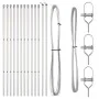 Set de Postes de Cerca 26 Pcs Plata Acero | Foro24.es | Tu tienda online para hogar, jardín y más Foro24.es