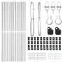 Set de Postes de Cerca 26 Pcs Plata Acero | Foro24.es | Tu tienda online para hogar, jardín y más Foro24.es
