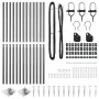Juego de postes de cercas Set de 26 Gris Metal | Foro24.es | Tu tienda online para hogar, jardín y más Foro24.es