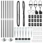 Set de Postes de Cercas Set de 14 Gris Metal | Foro24.es | Tu tienda online para hogar, jardín y más Foro24.es