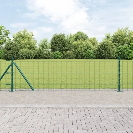 Conjuntos de Postes de Cerca Conjunto de 7 Verde Concreto, Metal by , fence posts - Ref: Foro24-42004282, Price: 55,14 €, Dis...