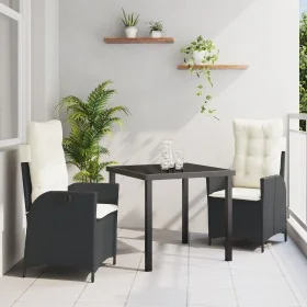 Comprar Set de 2 Negro PE ratán Mediano