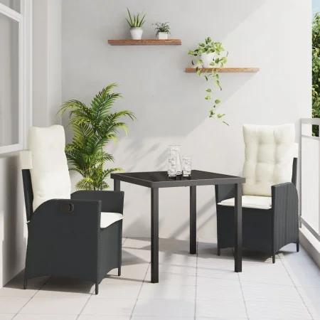 Set de 2 Negro PE ratán Mediano Reposabrazos ajustables de , Sillas de jardín - Ref: Foro24-3380477, Precio: 337,84 €, Descue...