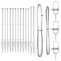 Set de Postes de Cerca con Punta Set de 26 Plata Acero Galvanizado | Foro24.es | Tu tienda online para hogar, jardín y más Foro24.es