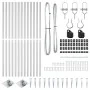 Set de Postes de Cerca con Punta Set de 26 Plata Acero Galvanizado | Foro24.es | Tu tienda online para hogar, jardín y más Foro24.es