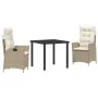 Set de 2 Beige y Blanco Crema de , Sillas de jardín - Ref: Foro24-3380505, Precio: 366,62 €, Descuento: -5%%