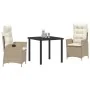 Set de 2 Beige y Blanco Crema de , Sillas de jardín - Ref: Foro24-3380505, Precio: 366,62 €, Descuento: -5%%