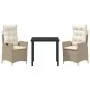 Set de 2 Beige y Blanco Crema de , Sillas de jardín - Ref: Foro24-3380505, Precio: 366,62 €, Descuento: -5%%