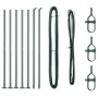 Set de postes de cerca con placas base Set de 14 Verde Metal | Foro24.es | Tu tienda online para hogar, jardín y más Foro24.es