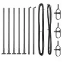 Postes de Cerca con Placas de Base 7 pcs Ø32mm 110cm Acero Galvanizado | Foro24.es | Tu tienda online para hogar, jardín y más Foro24.es