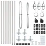 Conjunto de postes de cercado Set de 7 Plata Acero | Foro24.es | Tu tienda online para hogar, jardín y más Foro24.es