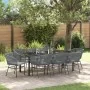 Conjunto de Comedor de Jardín de 9 Piezas con Cojines Gris Poliratán | Foro24.es | Tu tienda online para hogar, jardín y más Foro24.es