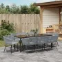 Conjunto de Comedor de Jardín de 9 Piezas con Cojines Gris Poliratán | Foro24.es | Tu tienda online para hogar, jardín y más Foro24.es