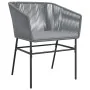 Conjunto de Comedor de Jardín de 9 Piezas con Cojines Gris Poliratán | Foro24.es | Tu tienda online para hogar, jardín y más Foro24.es