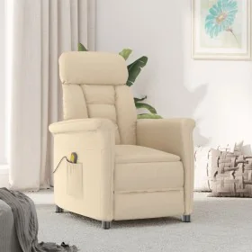 Sillón de masajes Crema de tela de microfibra