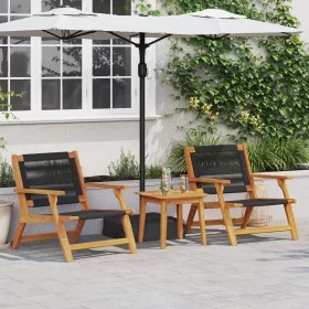 Mesa Auxiliar 45x45x40 cm Madera Sólida de Acacia