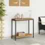 Mesa de Exterior Natural y Negra 35x80x75 cm de Madera Sólida y Acero by , Garden tables - Ref: Foro24-4010606, Price: 92,77 ...