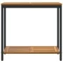 Mesa de Exterior Natural y Negra 35x80x75 cm de Madera Sólida y Acero by , Garden tables - Ref: Foro24-4010606, Price: 92,77 ...