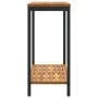 Mesa de Exterior Natural y Negra 35x80x75 cm de Madera Sólida y Acero by , Garden tables - Ref: Foro24-4010606, Price: 92,77 ...