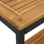 Mesa de Exterior Natural y Negra 35x80x75 cm de Madera Sólida y Acero by , Garden tables - Ref: Foro24-4010606, Price: 92,77 ...