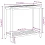 Mesa de Exterior Natural y Negra 35x80x75 cm de Madera Sólida y Acero by , Garden tables - Ref: Foro24-4010606, Price: 92,77 ...