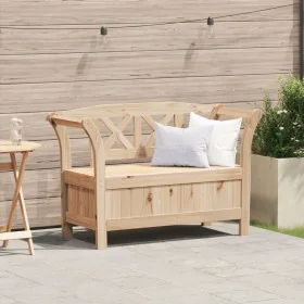 Banco de Almacenamiento para Jardín 119x76x44 cm de Madera Maciza de Pino by , garden benches - Ref: Foro24-4012181, Price: 1...